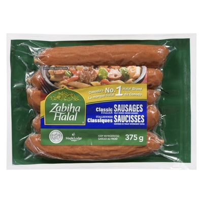 Zabiha Halal ZABIHA HALAL SAUCISS ITAL POUL 375 g, 1,87 $/100g