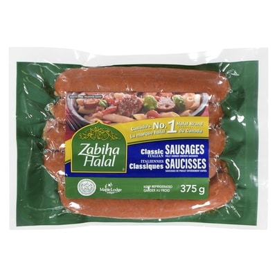 Zabiha Halal ZABIHA HALAL SAUCISS ITAL POUL 375 g, 1,87 $/100g