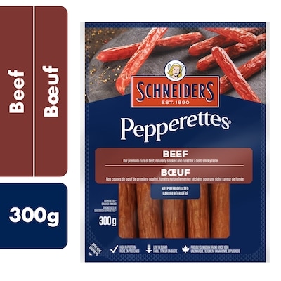 Schneiders Pepperettes Sausage Sticks, Beef 300 g, $4.00/100g