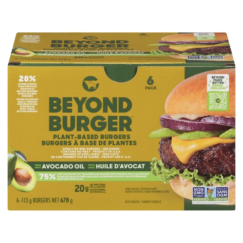 Plant-Based Burger 6ct made with Avocado Oil