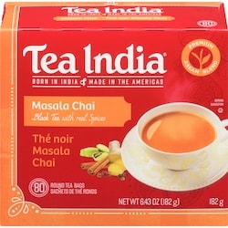 Tea India Thé Noir Masala Chai 182 g, 3,57 $/100g