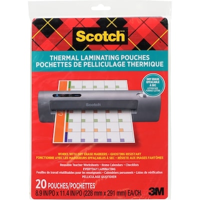 Scotch Thermal Laminating Pouches  1 ea, $15.00/1ea