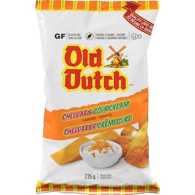 Old Dutch Potato Chips Cheddar & Sour Cream Flavoured 235 g, $1.78/100g