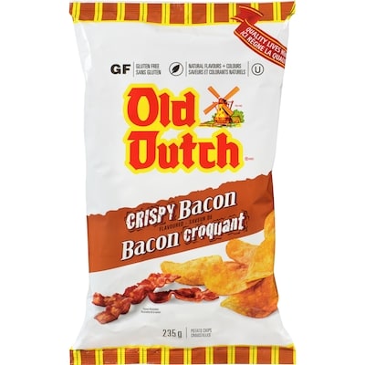 Old Dutch Crispy Bacon Flavoured Potato Chips 235 g, $2.12/100g