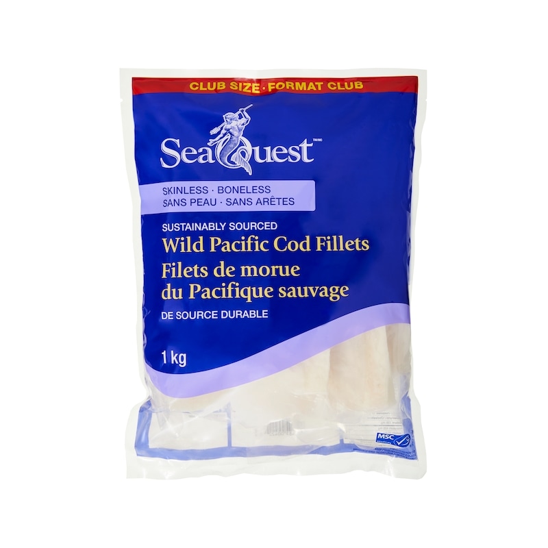 Skinless Boneless Wild Pacific Cod Fillets Club Size