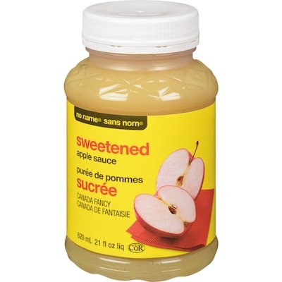No Name Sweetened Apple Sauce 620 ml, $0.32/100ml
