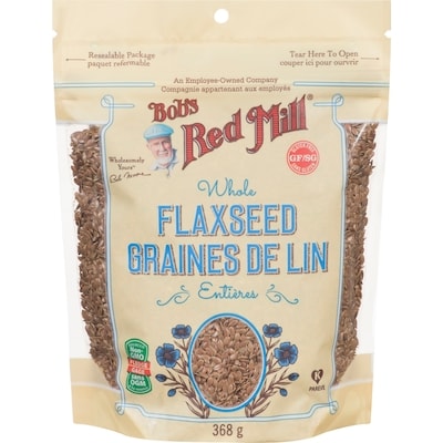 Bobs Red Mill Whole Flaxseed 368 g, $1.63/100g