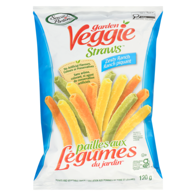 Sensible Portions Pailles aux légumes ranch piquant 120 g, 3,33 $/100g