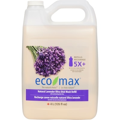 Eco-Max Dish Wash Lavender With Aloe Vera 4 l, $0.42/100ml