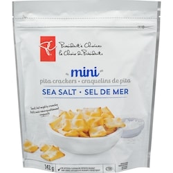 President's Choice Mini Pita Crackers, Sea Salt 142 g, $2.32/100g