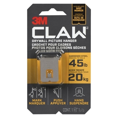 3 M Crochet pour cadres photos pour cloisons sèches 20kg 1 ea, 6,00 $/1ch