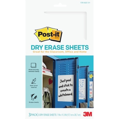 Post-it POST IT DRY ERASE SHEET 7X11.3 1 ea, 10,00 $/1ch