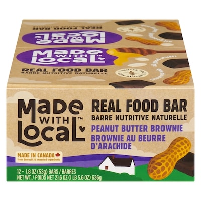 Made with Local Peanut Brownie Bar 53 g, $7.15/100g