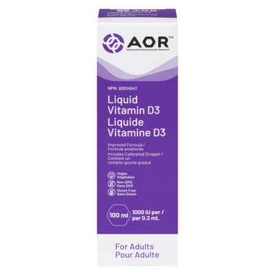 AOR Liquid Vitamin D3 For Adults 100 ml, $53.99/100ml