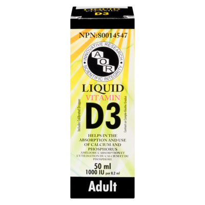 AOR Liquid Vitamin D3 For Adults 50 ml, $67.18/100ml