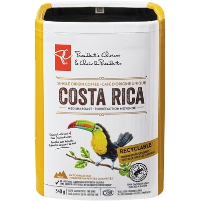 President's Choice PC® Costa Rica Single Origin Medium Roast Fine Grind Coffee 340 g, $2.65/100g