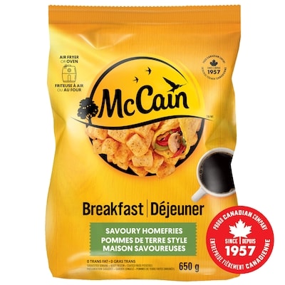 McCain Savoury Homefries 650 g, $0.92/100g