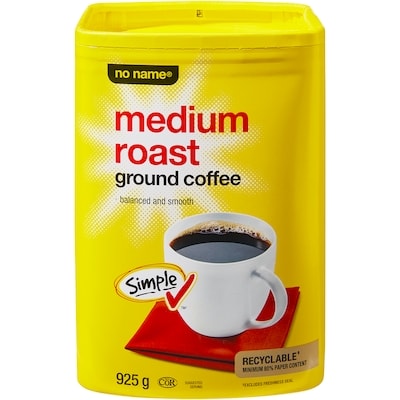 Sans Nom Café moulu à torréfaction moyenne 925 g, 1,62 $/100g