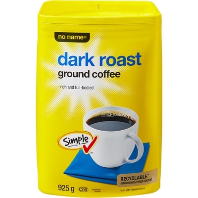 No Name Dark Roast Ground Coffee 925 g, $1.73/100g
