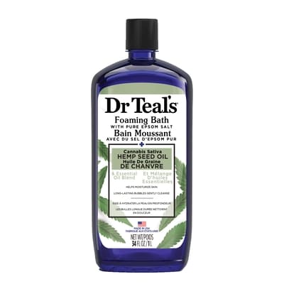 Dr. Teal’s Bain Moussant avec du Sel D'Epsom Pur, Huile de Graune de Chanvre 1000 ml, 1,00 $/100ml