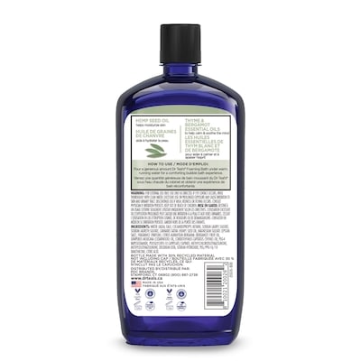 Bain Moussant avec du Sel D'Epsom Pur, Huile de Graune de Chanvre