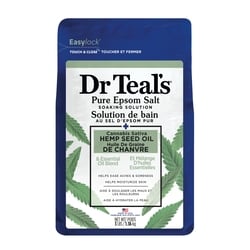 Dr. Teal’s Solution de bain au sel d'Epsom pur, Huile de chanvre avec mélange d'huiles essentielles 1.36 kg, 0,82 $/100g
