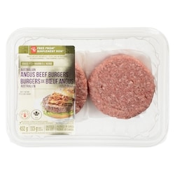 le Choix du Président Burgers De Bœuf Angus Australien  Nourri À L'Herbe 452 g, 2,43 $/100g