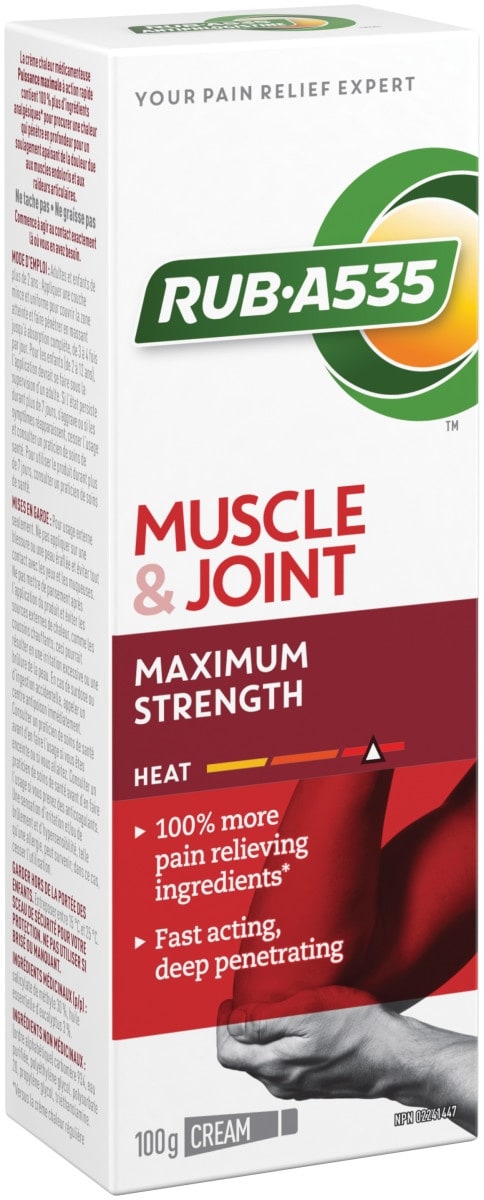 Rub A535 Muscle & Joint Maximum Strength Heat Cream 100 g, $12.49/100g