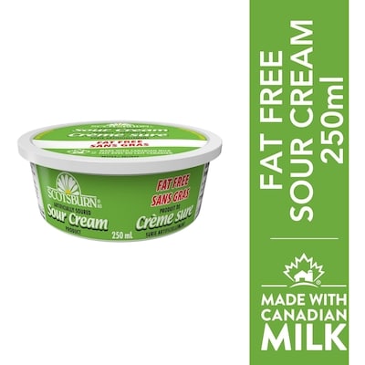 Scotsburn Sour Cream Fat Free 250 ml, $1.52/100ml