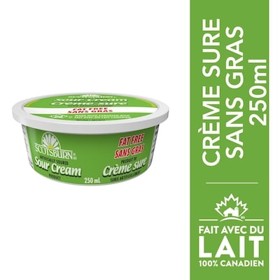 Scotsburn Crème sure sans gras 250 ml, 1,52 $/100ml