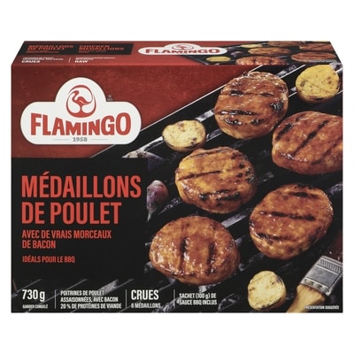 Flamingo Médaillons de poulet au bacon 730 g, 1,37 $/100g