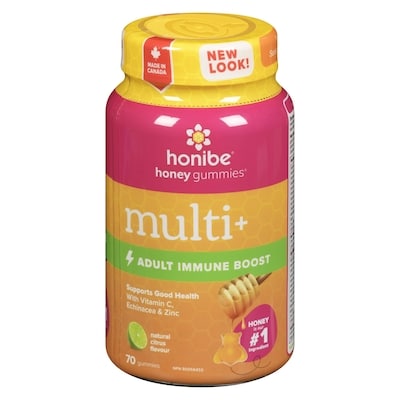 Honibe Multi+ Adult Immune Boost Natural Citrus Flavour Bonus Size! 70 ea, $0.26/1ea