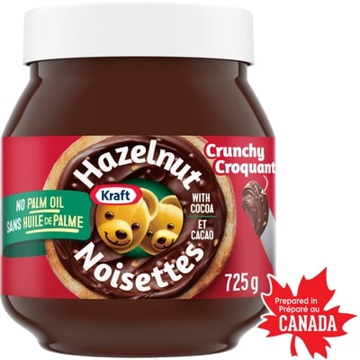 Kraft Tartinade aux noisettes et cacao, croquant 725 g, 0,83 $/100g