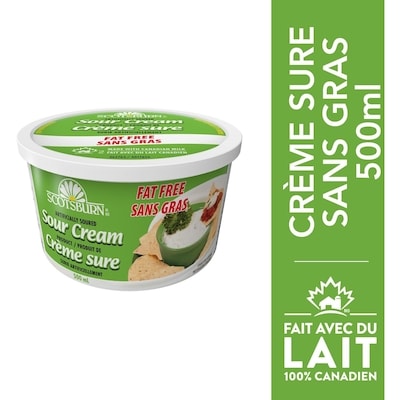 Scotsburn Crème sure sans gras 500 ml, 1,40 $/100ml