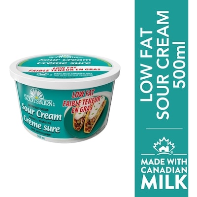 Scotsburn Sour Cream Low Fat 500 ml, $1.40/100ml
