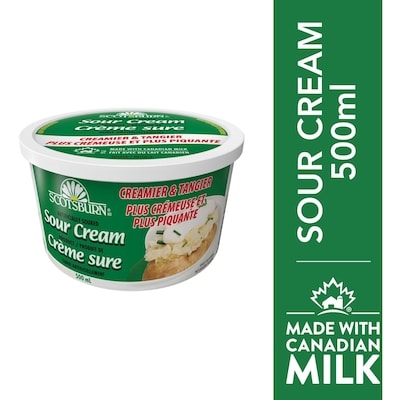 Scotsburn Sour Cream Creamier & Tangier 500 ml, $1.40/100ml
