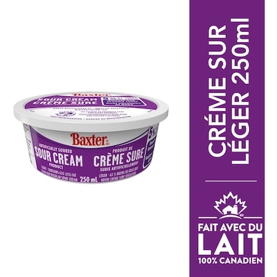 Baxter Crème sure léger 5% M.G. 250 ml, 1,60 $/100ml