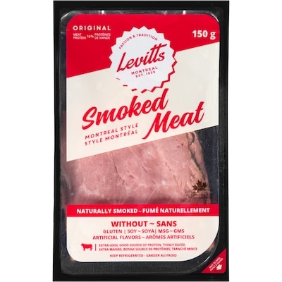 Levitts Smoked Meat Montreal Style Original 150 g, $3.33/100g