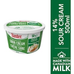 Baxter Sour Cream 14% M.F. - 250 ml | Dominion Stores of Newfoundland