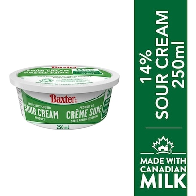 Baxter Sour Cream 14% M.F. 250 ml, $1.60/100ml