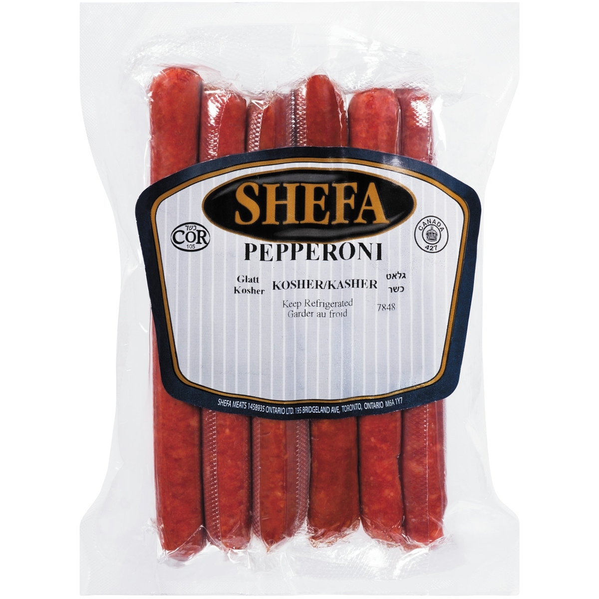 Shefa Kosher Pepperoni  125 g, $4.00/100g