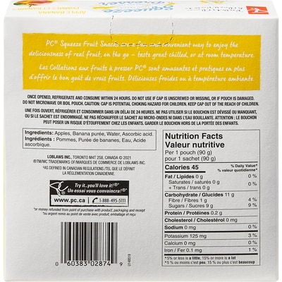 Apple Banana Squeeze Fruit Snacks