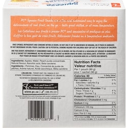 President's Choice Apple Peach Squeeze Fruit Snacks - 4x90.0 g