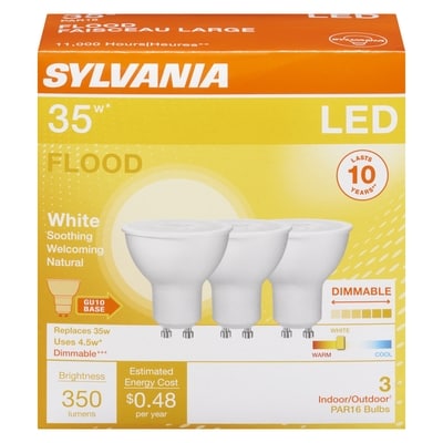 Sylvania Par16 Bulbs Flood White Led 35 W 1 ea, $22.00/1ea