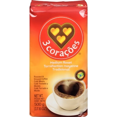 3 Coracoes Roasted & Ground Coffee Medium Roast 500 g, $2.40/100g