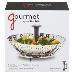 Starfrit Gourmet 9" Stainless Steel Vegetable Steamer with Silicone Feet 1 ea, $11.00/1ea