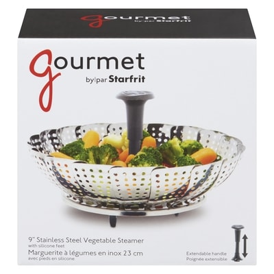 Starfrit Gourmet 9" Stainless Steel Vegetable Steamer with Silicone Feet 1 ea, $11.00/1ea