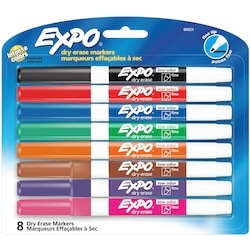 Dry Erase Markers, Fine Point, Assorted, 8 Pack