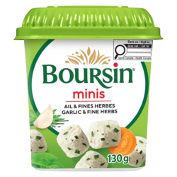 Boursin Fresh Soft White Cheese Minis Garlic & Fine Herbs 39