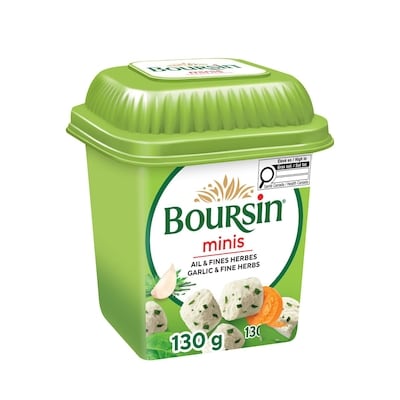 Boursin Minis Ail & Fines Herbes 130 g, 5,38 $/100g